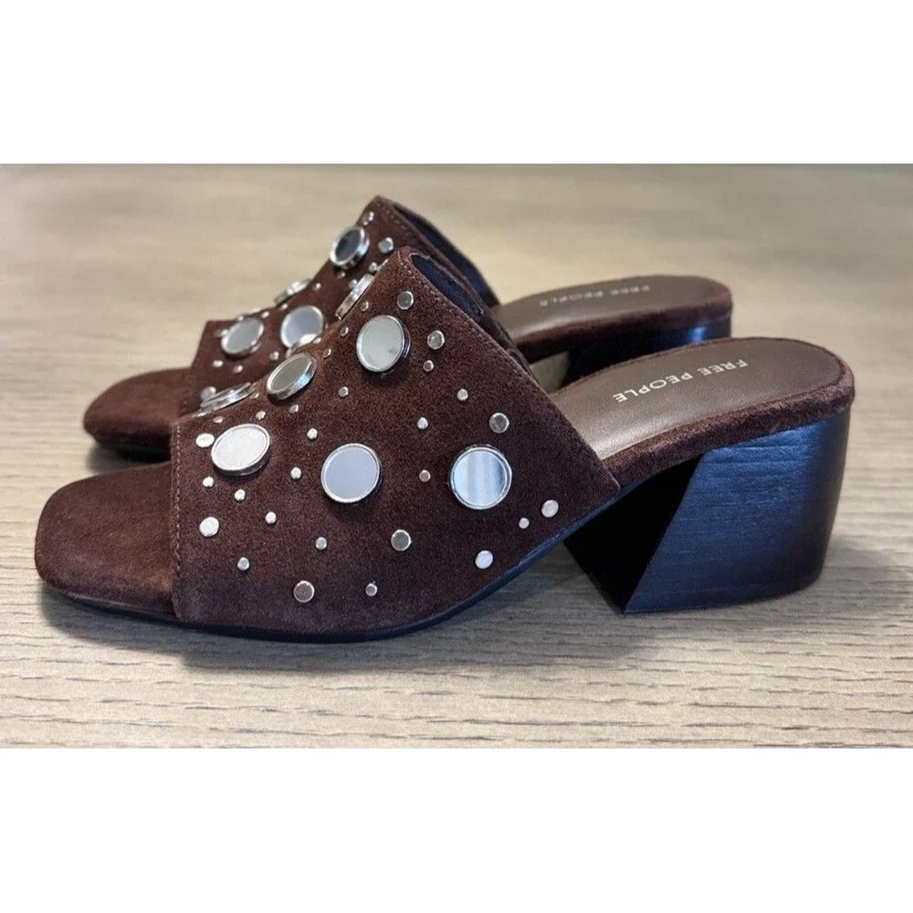 FREE PEOPLE Brown Mirage Mules. Sizes 6, 7 ,8
